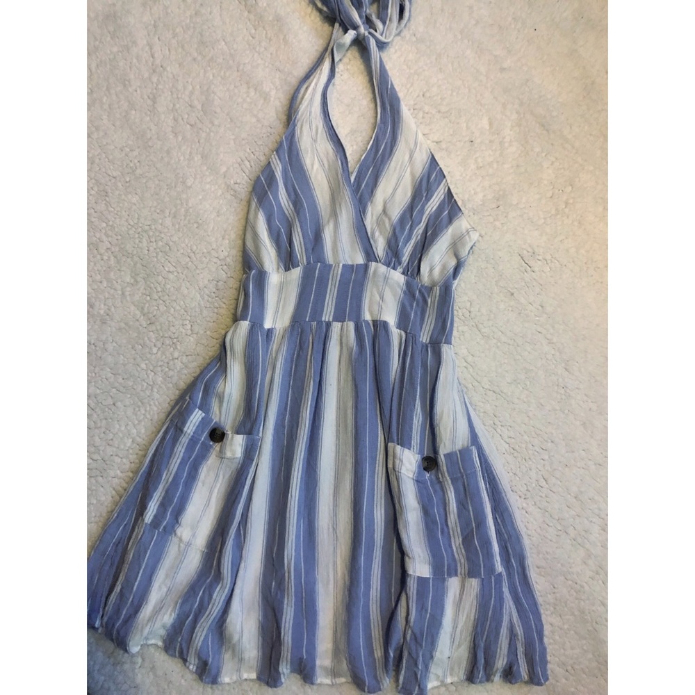 American Eagle Striped Halter Dress